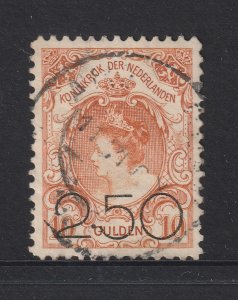 Netherlands a 2.5G overprint on a 10G from 1920 good used