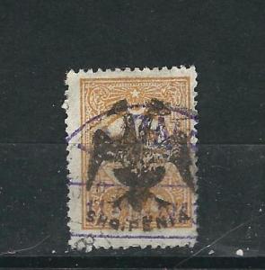 Albania 4 Mi4 5pa Ocher Used Signed F/VF 1913 SCV $450.00