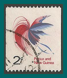 Papua New Guinea 1971 Bird of Paradise, coil used  291a,SG162a