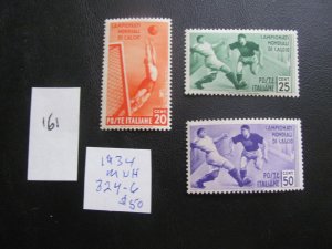 ITALY  1934 MINT NEVER HINGED SC 324-326 SHORT SET XF $50 (152)