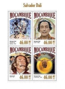 Post-Impressionism Art Salvador Dali Dada Paintings Mozambique MNH stamp set