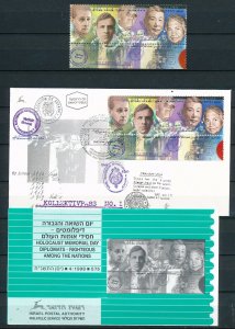 Israel 1998 diplomáticos en holocausto SELLO estampillada sin montar o nunca montada boletín de servicio postal + + FDC 