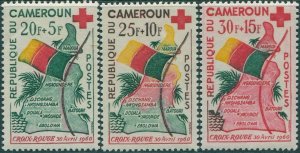 Cameroun 1961 SG280-282 Red Cross Fund set MLH