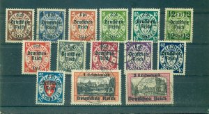Danzig - Sc# 241-54. 1939 Definitives. Used. $185.40.