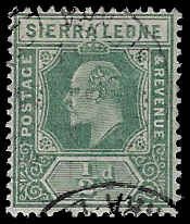 Sierra Leone #90 Used LH; 1/2p King Edward VII (1907)