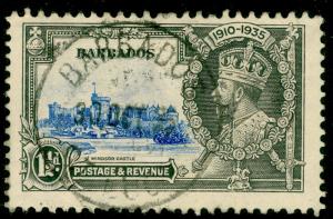 BARBADOS SG242, 1½d ultramarine & grey, USED, CDS.