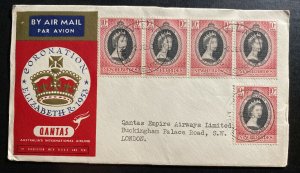 1953 Villa New Hebrides First Day Cover To UK Queen Elizabeth II Coronation QE2