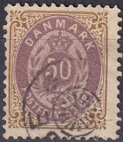 Denmark #51  F-VF Used CV $24.00 (A19302)