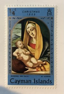 Cayman Islands 1969  Scott 242 MH - 1/4c, Christmas, Madonna & Child by Vivarini