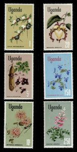 Uganda 1969 - FLOWERS - Set of 6 (Scott #124-29) - MNH