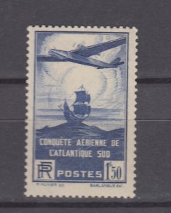 J40332 JL Stamps 1936 france mh, #c16 airplane