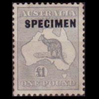 AUSTRALIA 1935 - Scott# 128 Kangaroo Specimen 1 pound LH