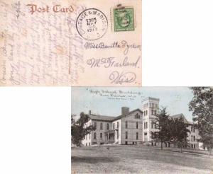 United States U.S. R.P.O.'s Portage & Madison 1912 859-D-1  PPC (High School ...
