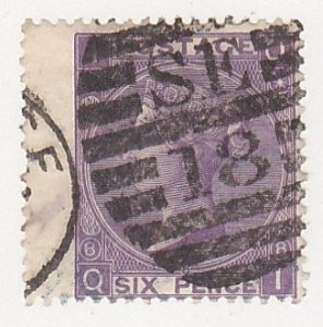 Great Britain # 27a, Deep Lilac Variety,, Queen Victoria, Used 1/3 Cat.