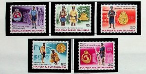 Papua New Guinea Sc 486-90 MNH SET of 1978 - Military, Police