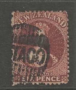 New Zealand 19   1863   6 pence  fine  used