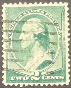 Scott#: 213 - George Washington 2¢ 1887 ABNC used single stamp - Lot G5