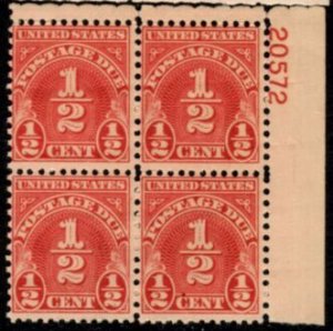 US Stamp #J79 MNH Postage Due Pre-Eye Plate Block of 4