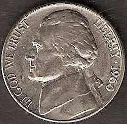 1960-D - Jefferson Nickel - UNC