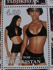 ​TAJIKISTAN-2002 FAMOUS DESTINY'S CHILD- MNH SHEET OF 9-VERY FINE