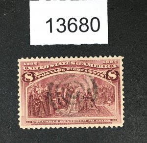 MOMEN: US STAMPS # 236 XF USED LOT #13680