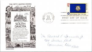 FDC 1976 SC #1682a Aristocrat Cachet, South Dakota - DC Cancel - Single - J557