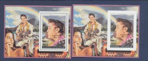 CENTRAL AFRICAN REPUBLIC - Sc 851Aa perf & imperf,- 485 Fr - MNH S/S - ELVIS