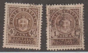Italy Scott #EY4-EY5 Stamps - Used Set