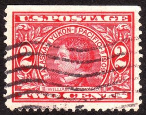 1909, US 2c, William H. Seward, Used, Well centered, Sc 370