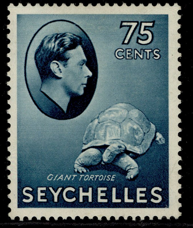 SEYCHELLES GVI SG145, 75c slate-blue, M MINT. Cat £85. CHALKY 