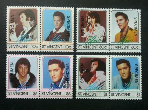 St. Vincent 1985 Famous Artist Singer (stamp) MNH *SPECIMEN *rare