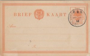 Orange River Colony - May 15, 1910 Army cancel  2 Penny Postal Card
