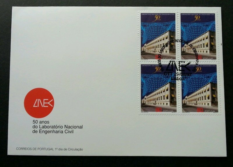 Portugal 50 Years Of The National Civil Engineering Laboratory 1997 (stamp FDC)