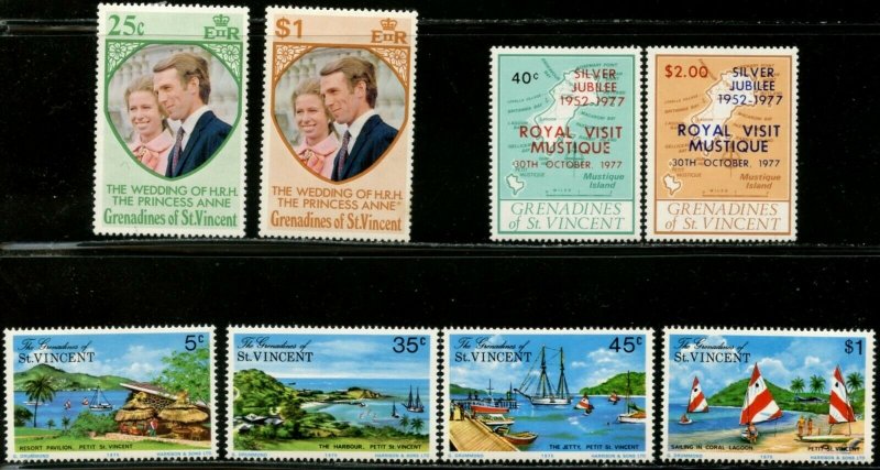 ST. VINCENT GRENADINES 1973-1985 Ten Complete Sets OG Mint H & NH