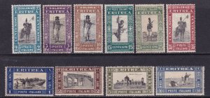 Eritrea Scott 119-128, 1930 Pictorials,  F/VF MLH. Scott $126