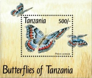 Tanzania 1993 - Butterflies, Gaudy Commodore - Souvenir Sheet - Scott 1056 - MNH