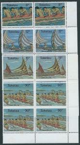 TOKELAU 1978 Canoe Racing set in blocks of 4 MNH.................41657A