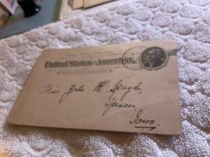 UNITED STATES-1895-POST CARD TO SPENCER,IOWA -U.S.A.