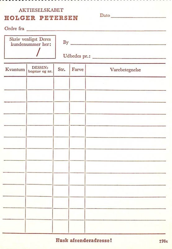 Denmark 1953, Private postcard Holger Petersen, Unused Postal Stationery