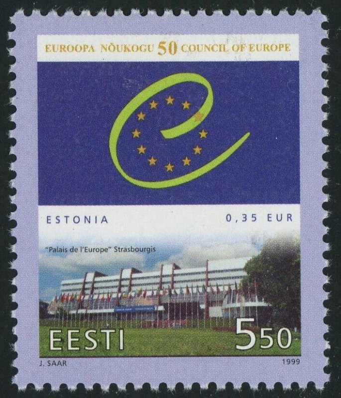 Estonia #358 Council of Europe Anniversary 5.50K Postage Stamp 1999 Mint LH