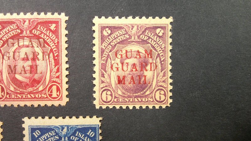 Guam (U.S.Administration) 1930 Scott# M7 Hinged, M8-M11 MNH F-VF set of 5 values