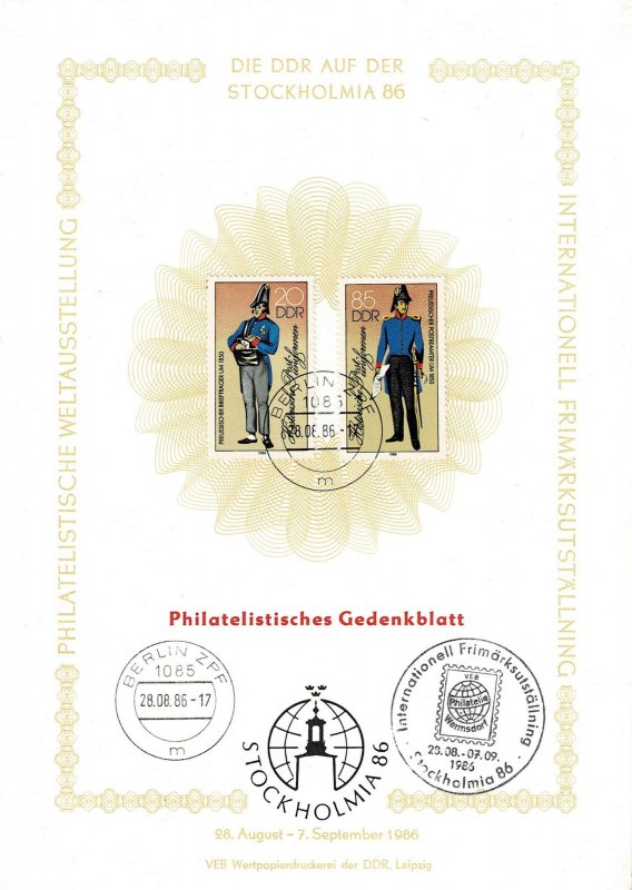 GDR 1986, Sc.#2521-2522 used Prussian Postal Uniforms