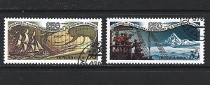 RUSSIA - 1991 BERING & CHIRKOV - VOYAGE TO ALASKA - SCOTT 6019 TO 6020 - USED