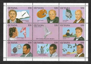 SD)1993 GUYANA FROM THE SERIES ART AND LITERATURE, CHARACTERS OF