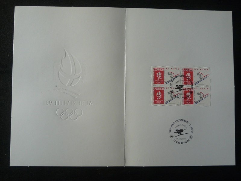 Albertville 1992 olympic games (all in blocks of 4) set of 12 FDC folders France