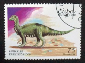 CUBA Sc# 3992  DINOSAURS prehistoric  MUSSAURUS  75c  1999 used cto