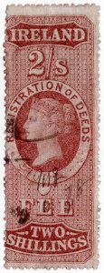 (I.B) QV Revenue : Ireland Registration of Deeds 2/- (1872)