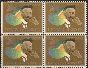 US 1486 Henry O Tanner 8c block (4 stamps) MNH 1973