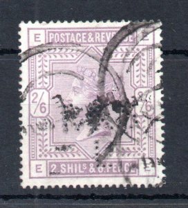 QUEEN VICTORIA 2/6 USED WITH 'R & S L' PERFIN
