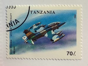 Tanzania 1993 Scott 1163 CTO - 70sh, Military Aircraft,  Mb-339c